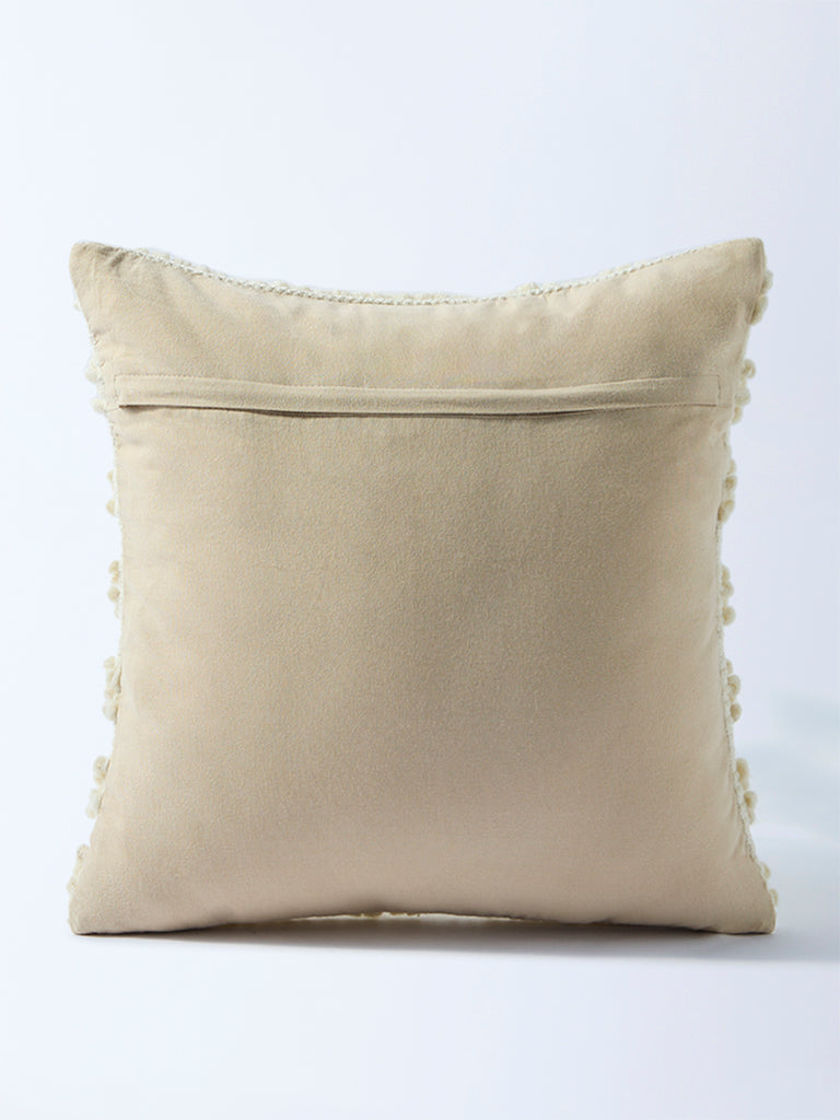 Westside Home White Popcorn Textured Cushion Cover