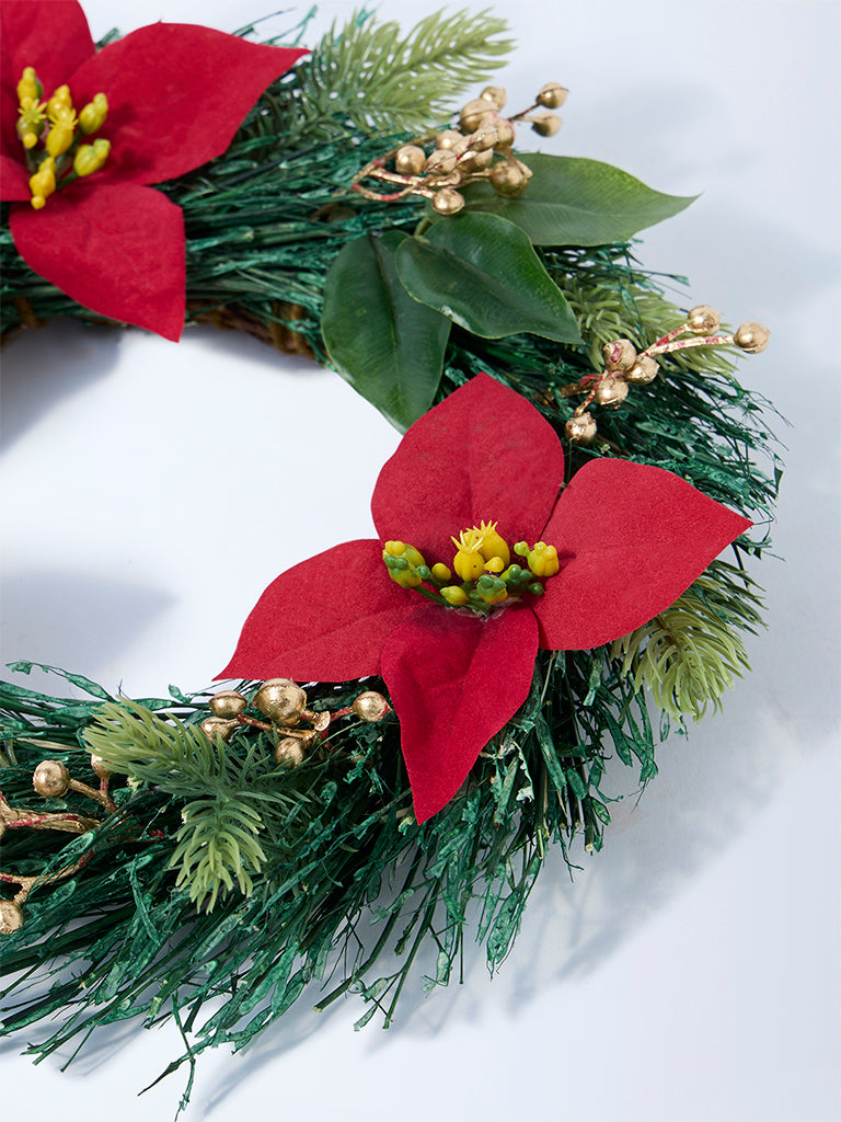 Westside Home Green Candle Wreath Christmas Decoration