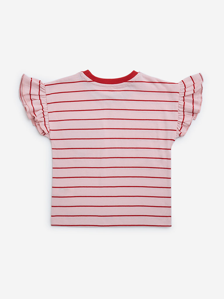 HOP Pink Striped Cotton Top