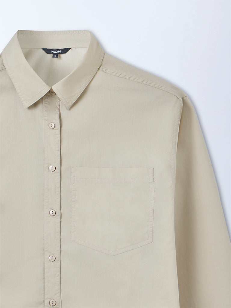 Nuon Beige Cotton Shirt