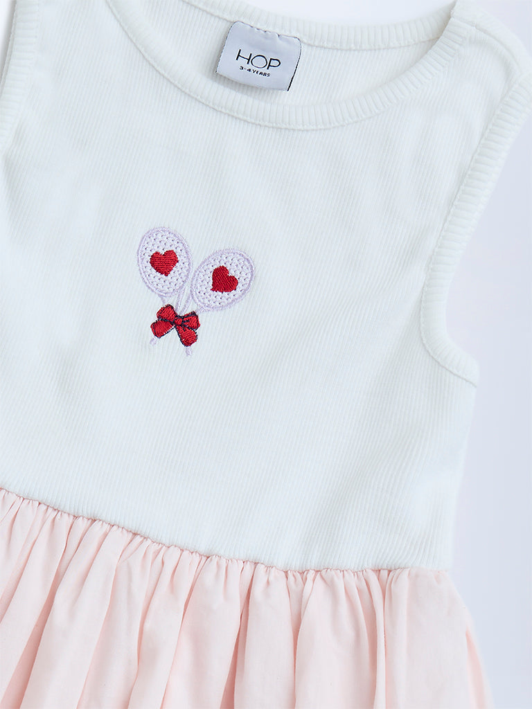HOP Kids Kids Multicolour Cotton-Blend Balloon Dress