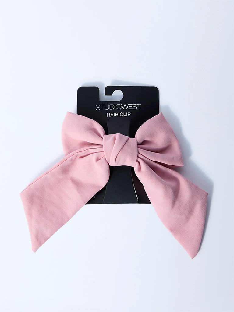 Studiowest Dusty Pink Bow Design Hair Clip