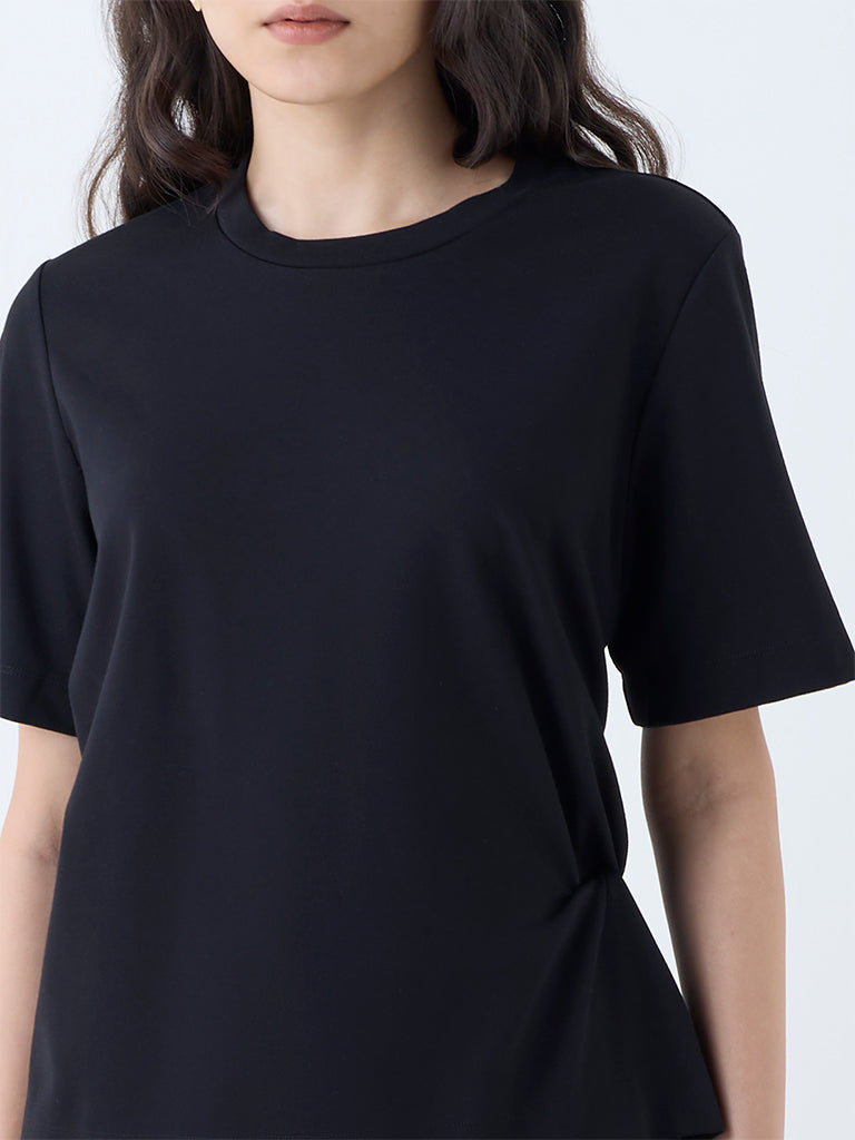 Wardrobe Black Solid Top