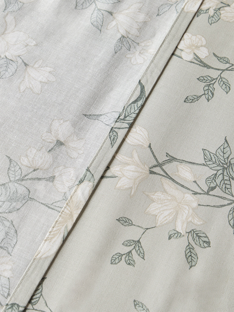 Westside Home Sage Botanical Pattern King Bed Sheet Set