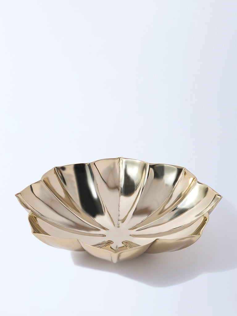 Westside Home Gold Metal Lotus Platter