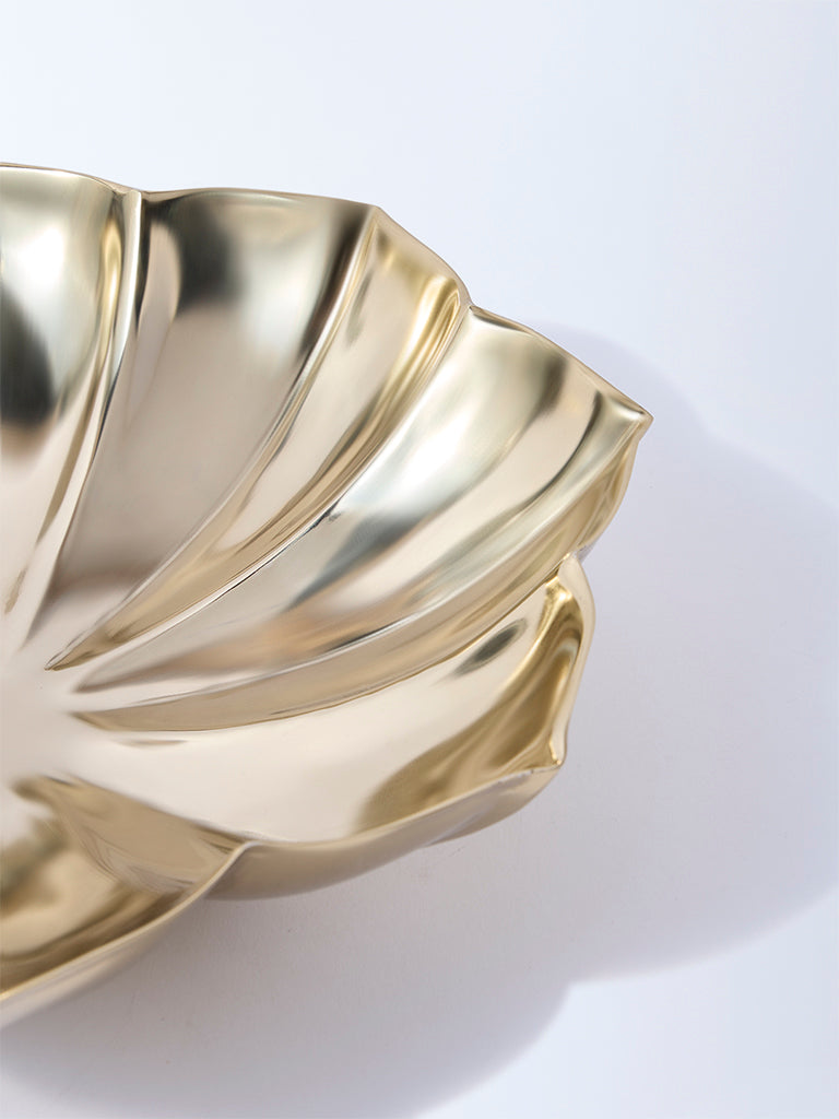 Westside Home Gold Metal Lotus Platter