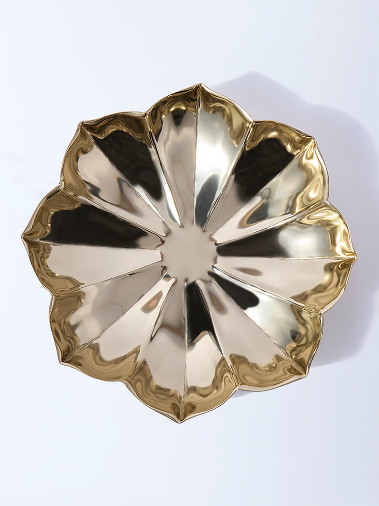 Westside Home Gold Metal Lotus Platter