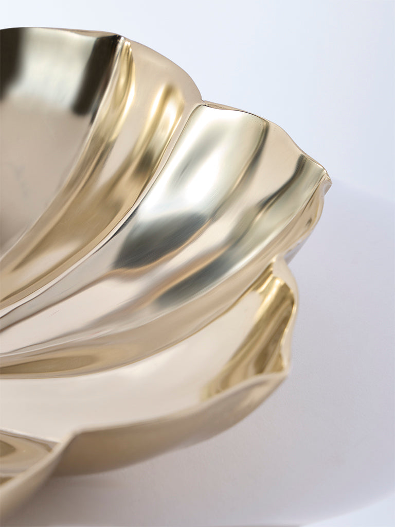 Westside Home Gold Metal Lotus Platter