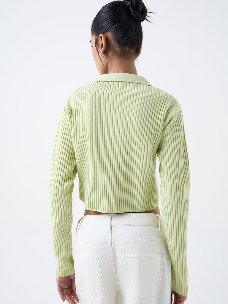 Nuon Mint Self-Striped Top