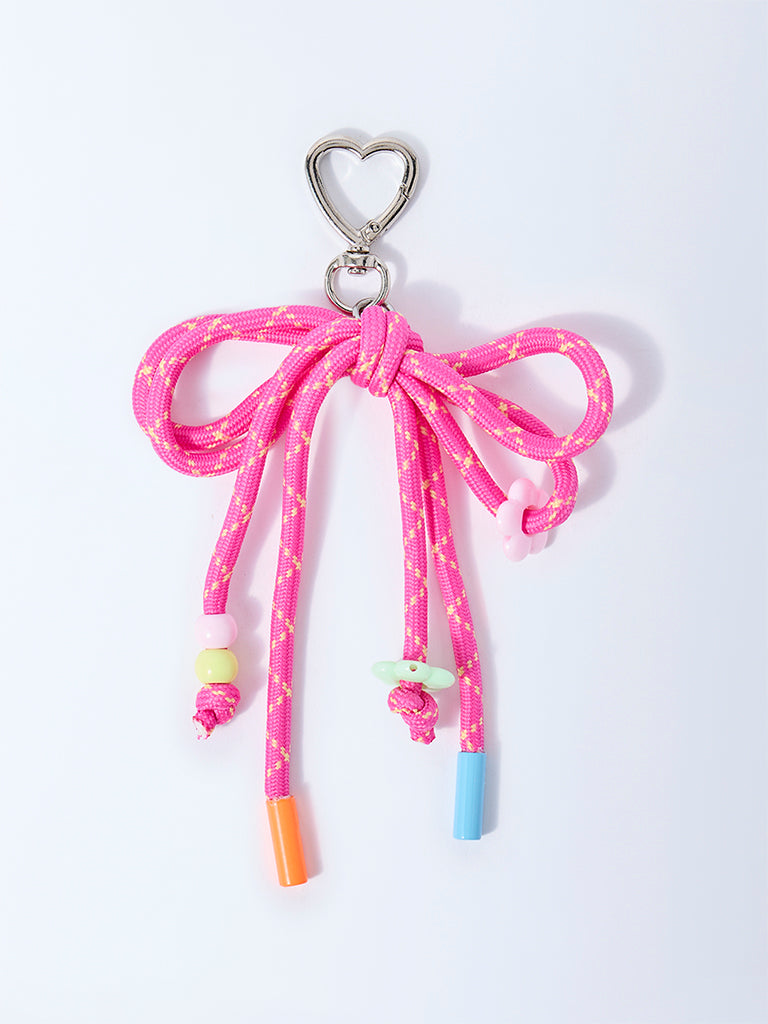 Studiowest Pink Bow Design Bag Charm