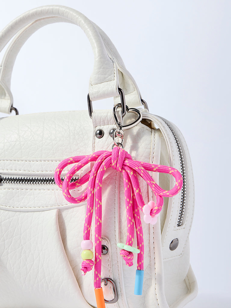 Studiowest Pink Bow Design Bag Charm