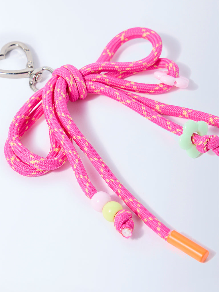 Studiowest Pink Bow Design Bag Charm