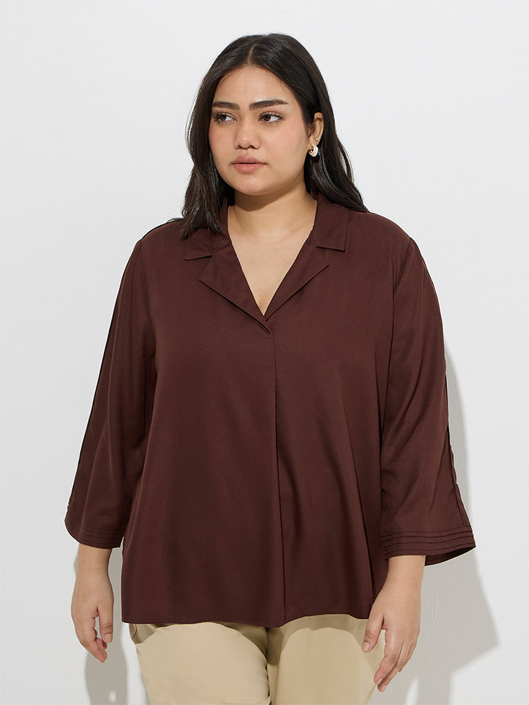 RIONA LACE BLOUSE / DARK GRAY
