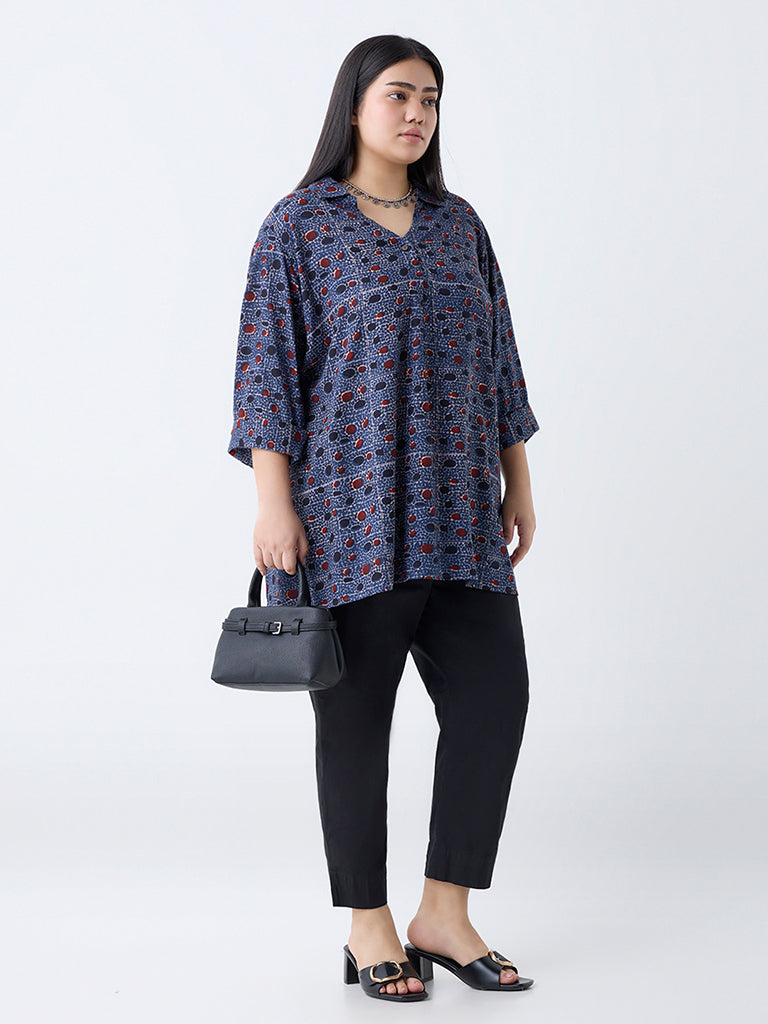 Diza Blue Printed Tunic