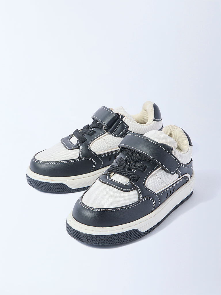 Yellow Black Velcro-Strap Sneakers