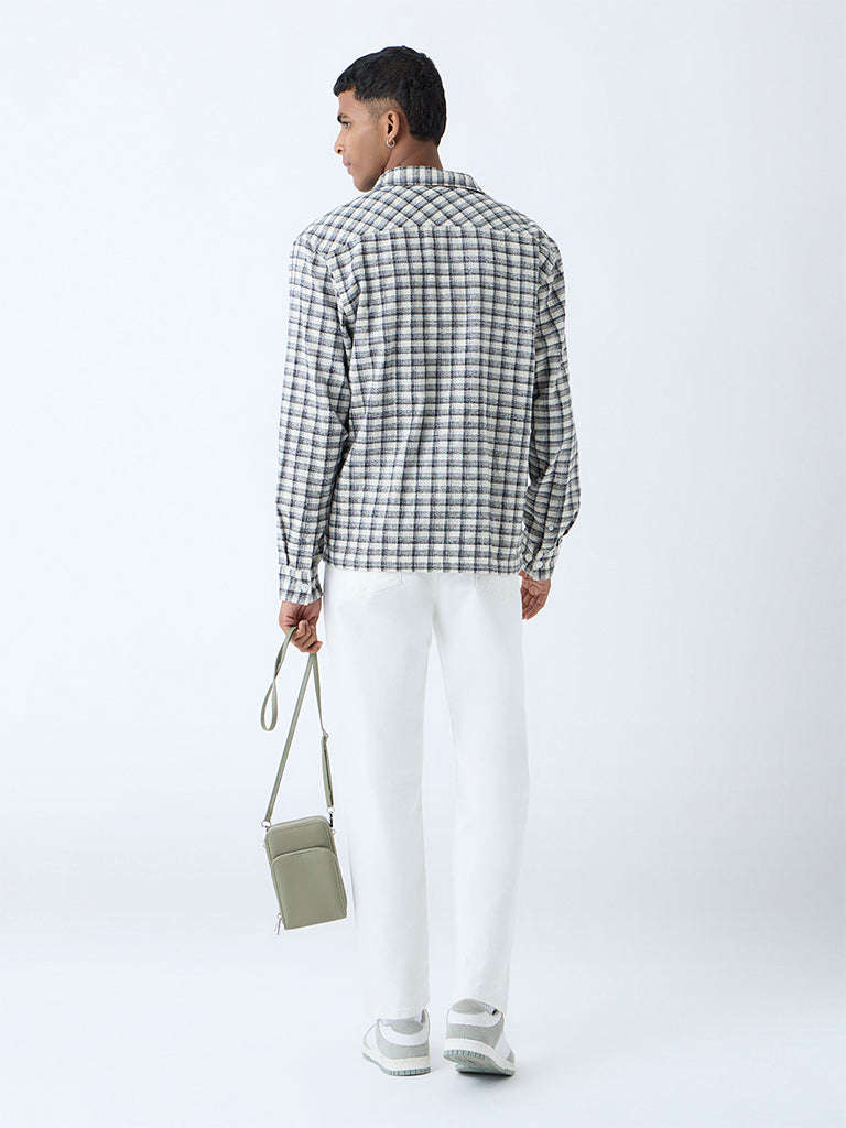 Nuon White Slim-Fit Mid-Rise Jeans