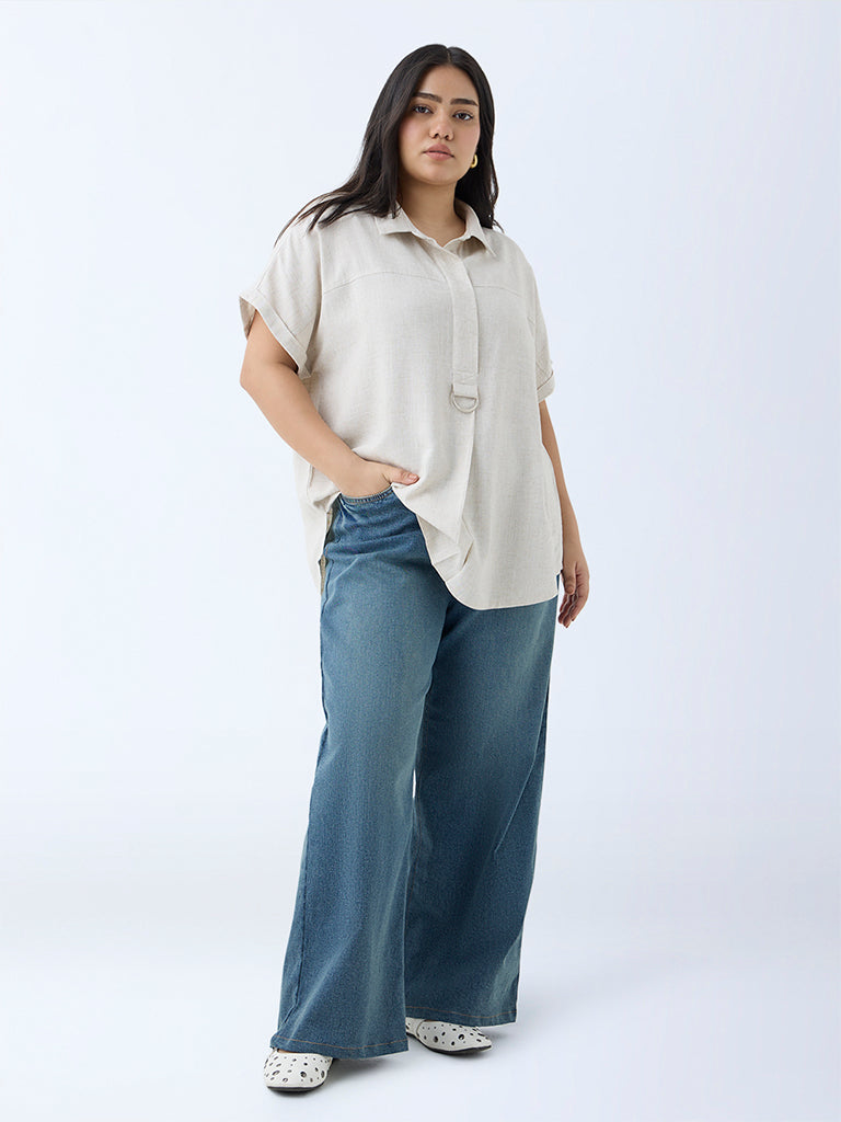 Westside Gia Women's Off-White Blouse for Casual Wear Full View
