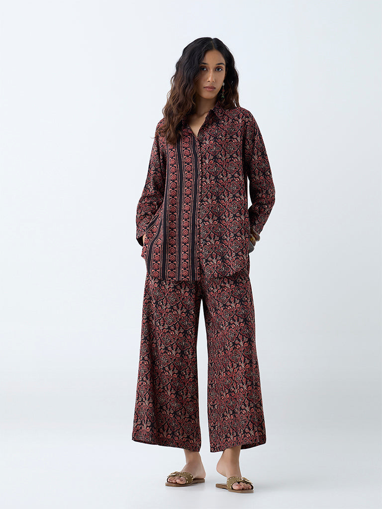 Buy Utsa Black Printed Ethnic Tunic from Westside