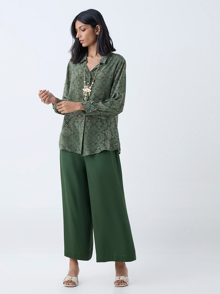 KNYA様 Buy Zuba Dark Green Bandhani Printed Tunic from Westside