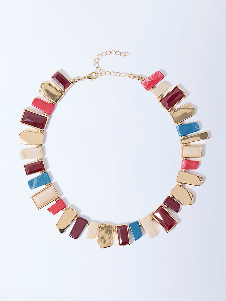 Westside Accessories Multicolour Resin-Detailed Statement Necklace