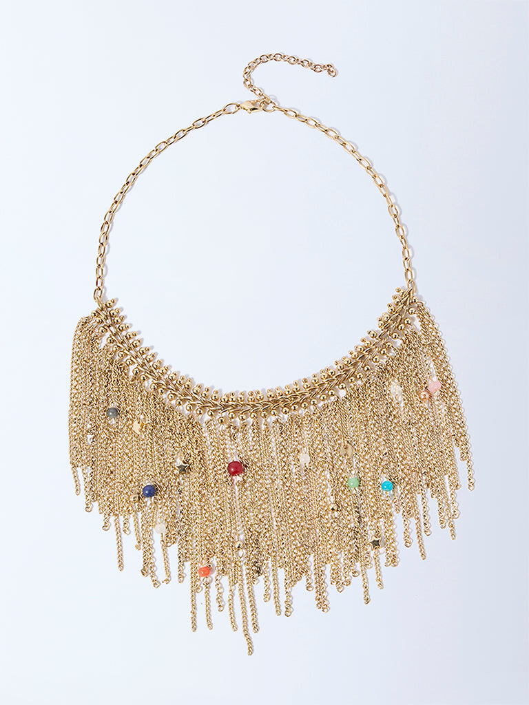 Westside Accessories Gold Embellished Statement Necklace