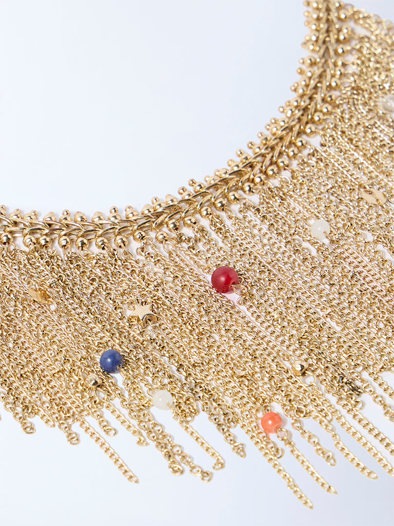 Westside Accessories Gold Embellished Statement Necklace