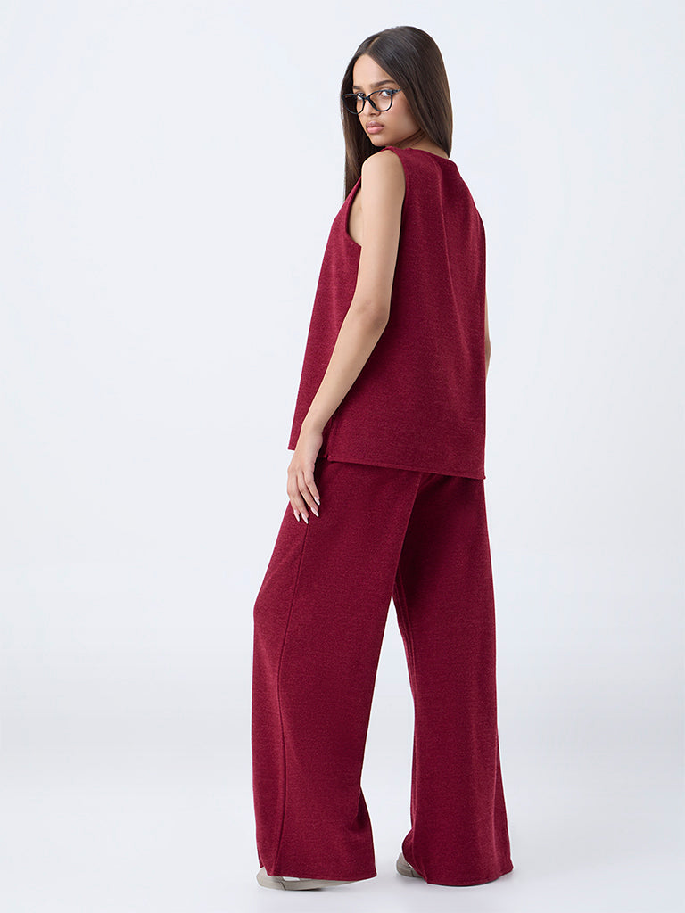 LOV Burgundy Solid Top