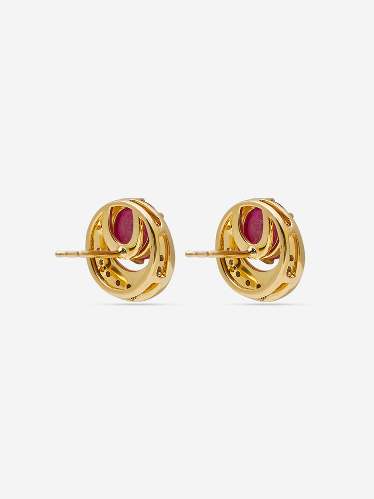 Westside X Pome Ruby Crescent Lab Diamond Stud Earrings