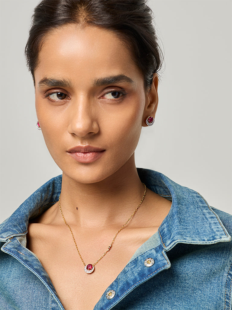 Westside X Pome Ruby Lab Diamond Pendant Necklace