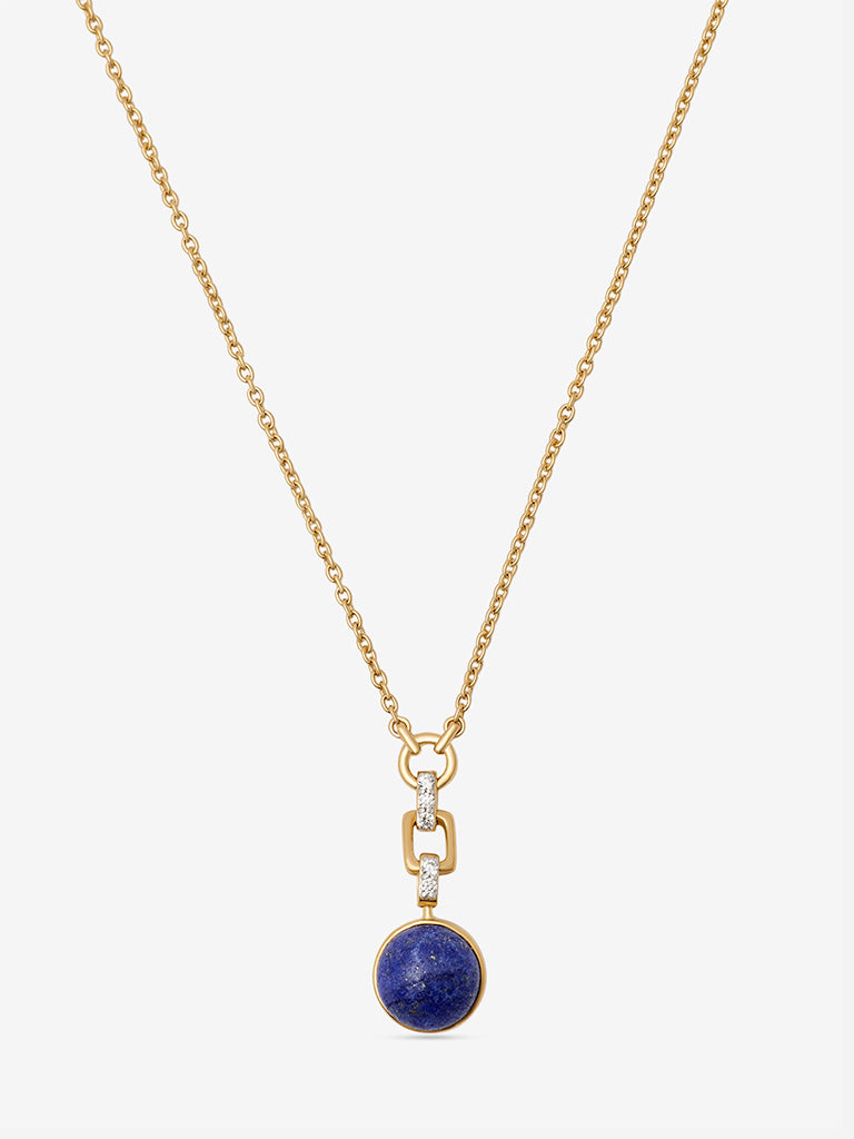Westside X Pome Dual Charm Lapis & Moonstone Necklace