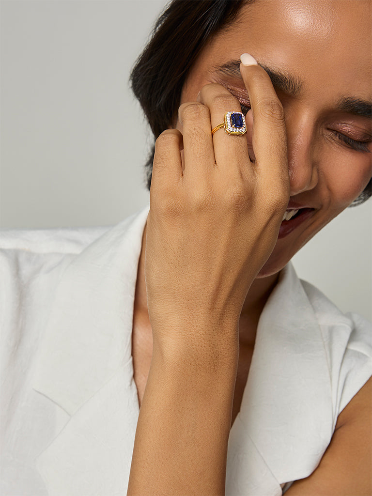 Westside X Pome Sapphire Baguette Lab Diamond Ring
