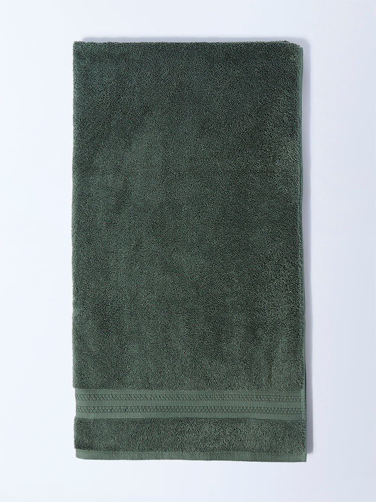 Westside Home Green Solid Bath Towel