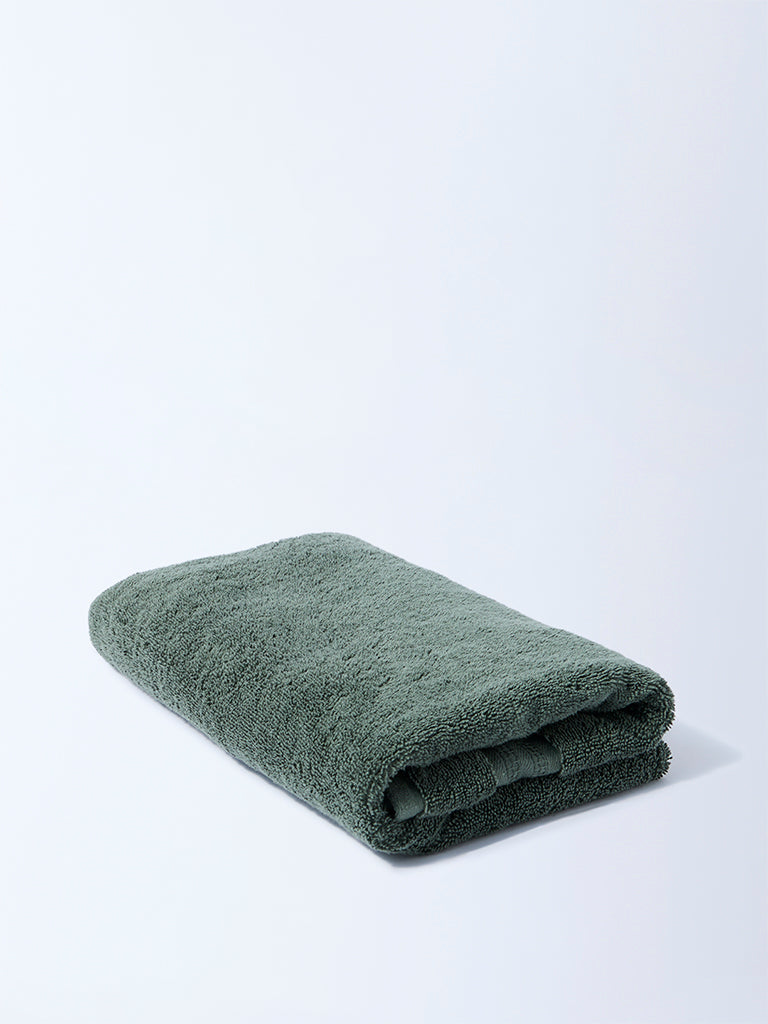 Westside Home Green Solid Bath Towel