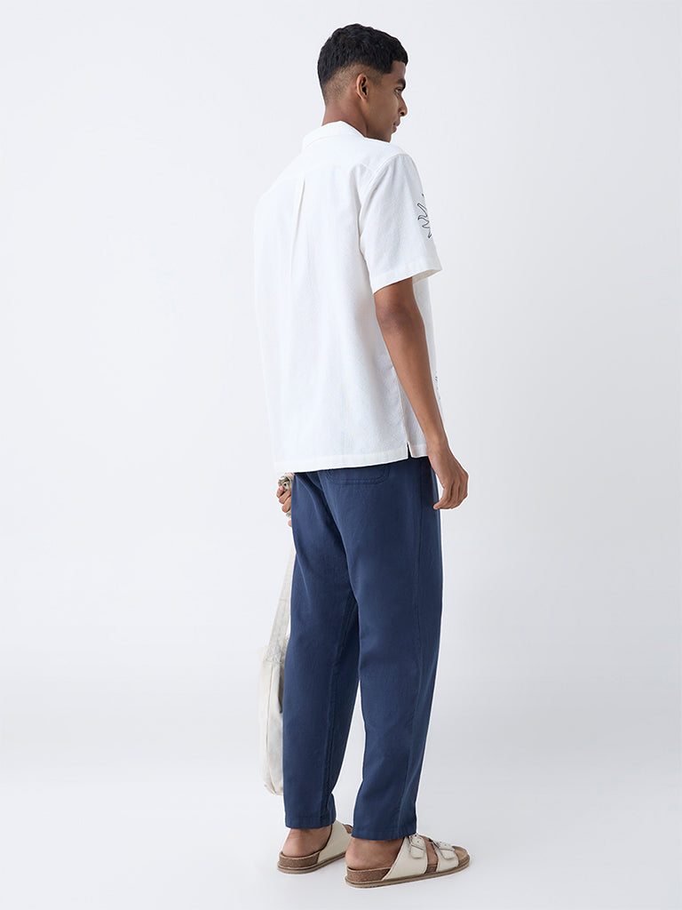 ETA White Sun Detailed Relaxed-Fit Cotton Shirt