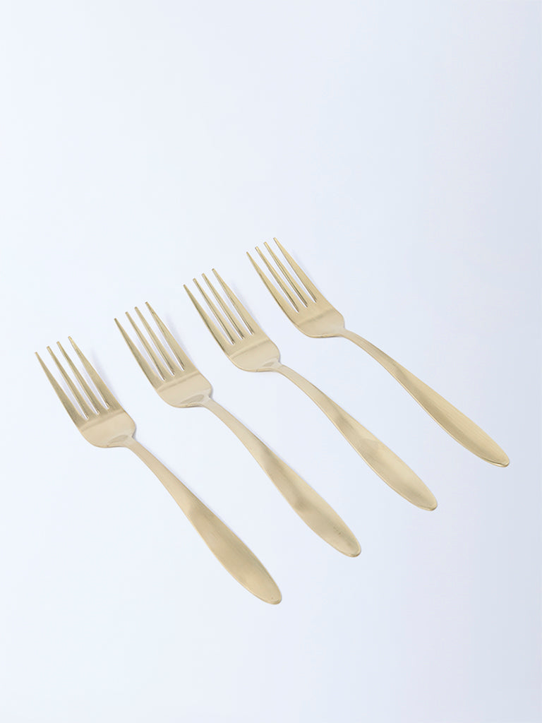 Westside Home Matte Gold Fork (Set of 4)