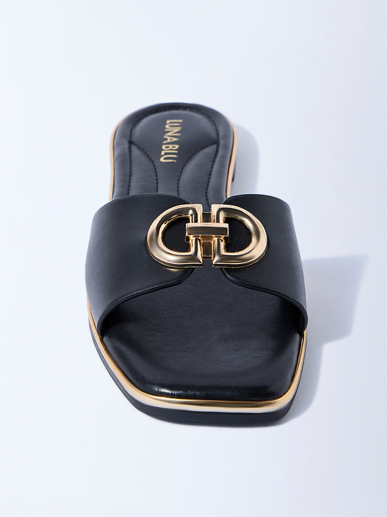 LUNA BLU Black Hardware-Detailed Slides