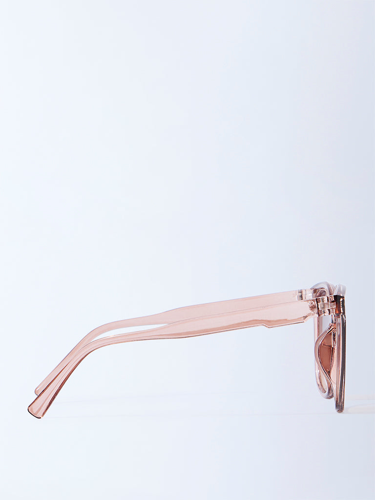 Westside Accessories Dusty Pink Oversized Sunglasses with Pouch
