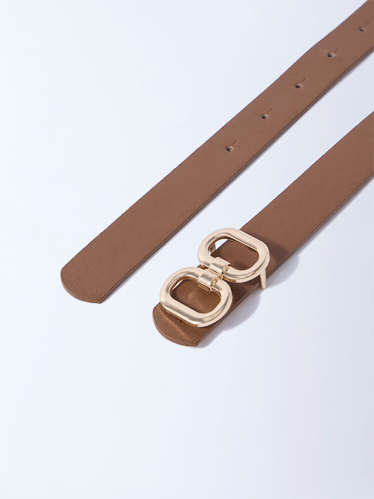 Westside Accessories Brown Dual Buckle Belt