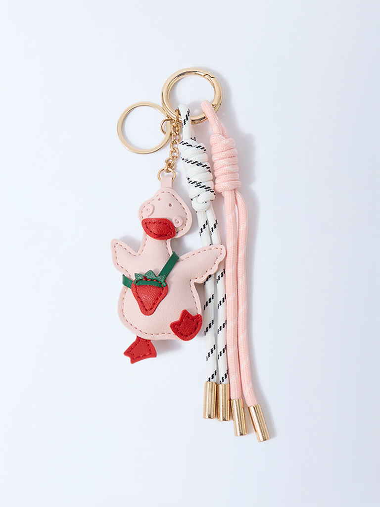 Buy Westside Accessories Pink Duck-Themed Bag Charm from Westside