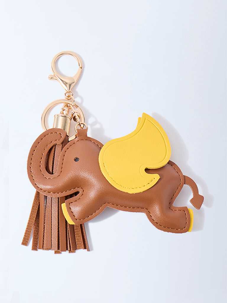 Buy Westside Accessories Brown Elephant Bag Charm from Westside