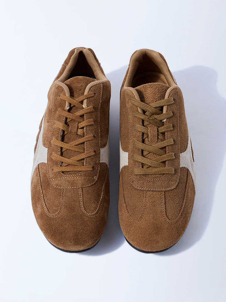 SOLEPLAY Brown Suede Leather Sneakers