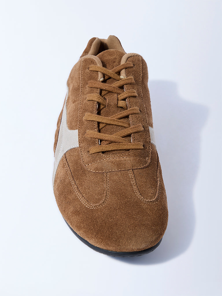 SOLEPLAY Brown Suede Leather Sneakers
