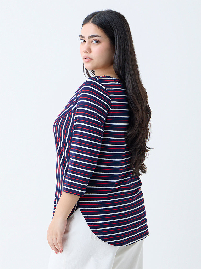 Gia Navy Stripe T-Shirt