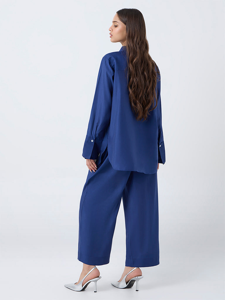 Vark Blue Embellished Ethnic Set