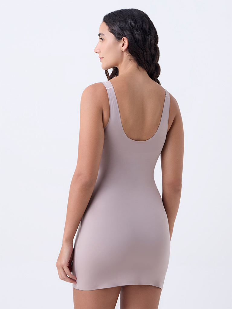 Wunderlove Fygure Firm Control Dusty Beige Shapewear Slip Dress