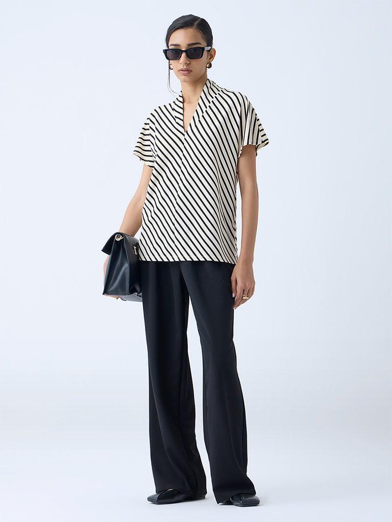 Wardrobe Beige Striped Top