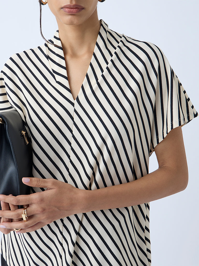 Wardrobe Beige Striped Top