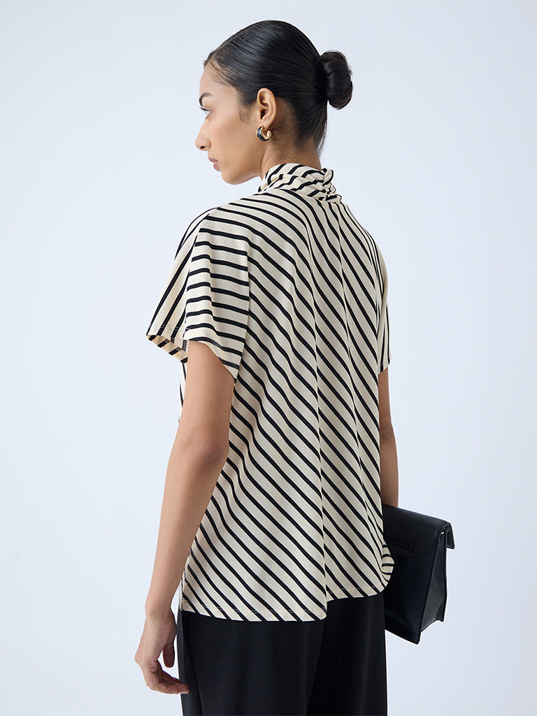 Wardrobe Beige Striped Top