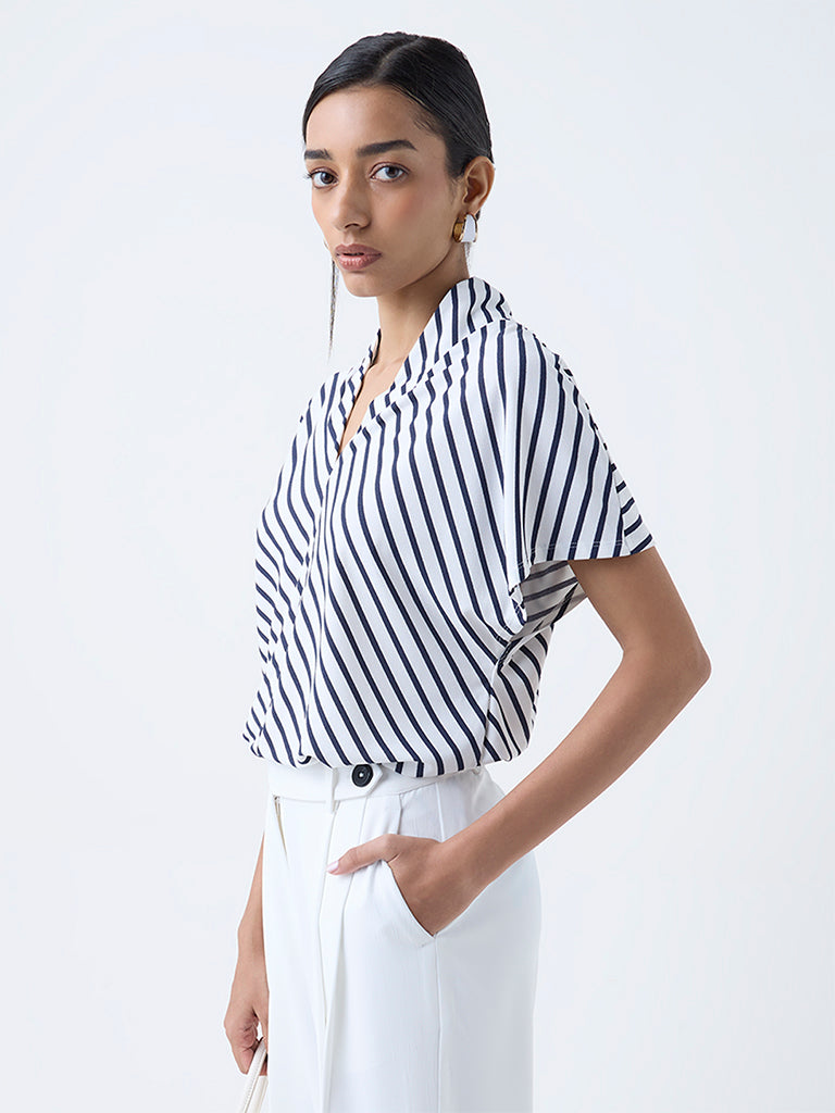 Wardrobe White Striped Blouse