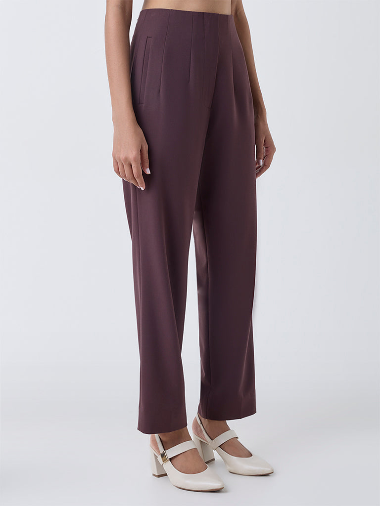 Wardrobe Brown High-Rise Trousers